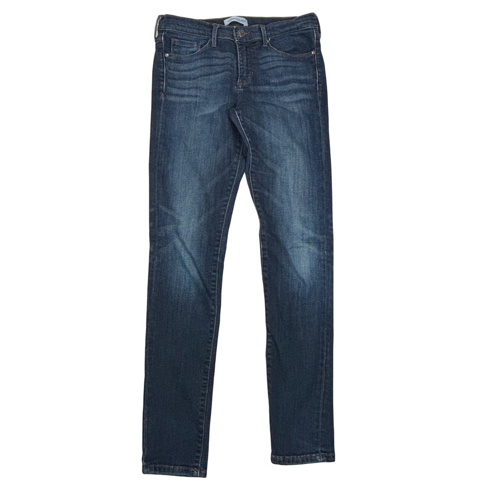 Banana Republic Premium Denim Skinny Jeans Dark Wash Blue Sz 28 Mid Rise Stretch